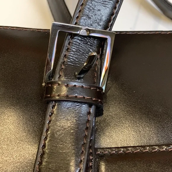 Franklin Covey Brown Leather Laptop Tablet Briefcase - Picture 12 of 16